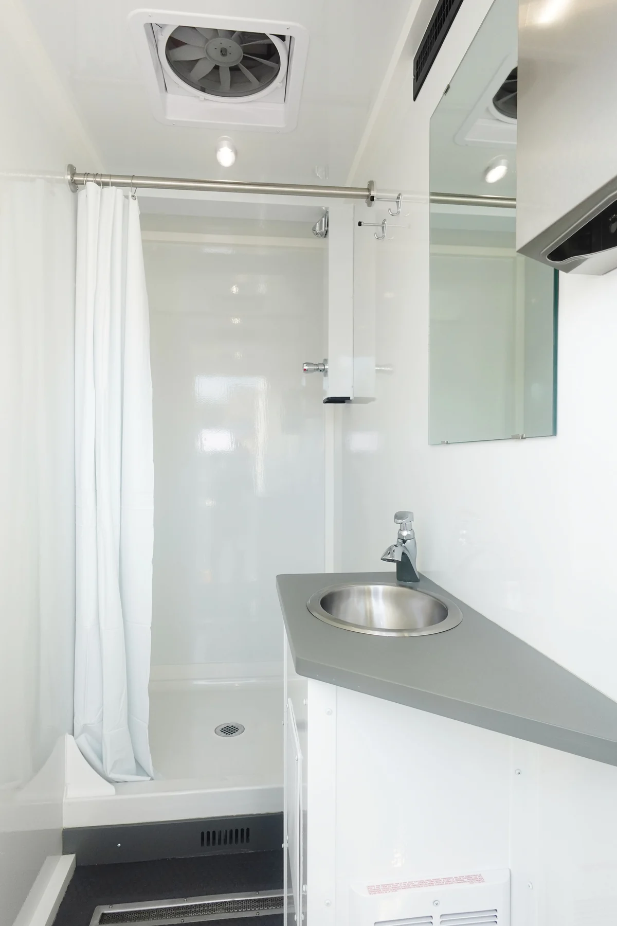 Private shower room interior